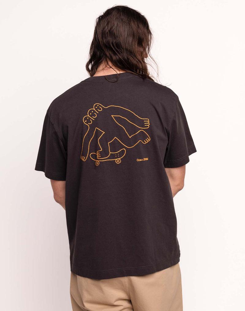 OLOW Cruising T-Shirt in Dunkelgrau – Damen Rückansicht